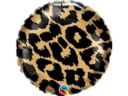 Fóliový balónek kruh 46cm, leopard