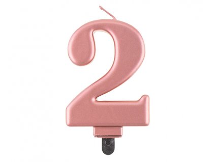 Dortová svíčka rose gold 2