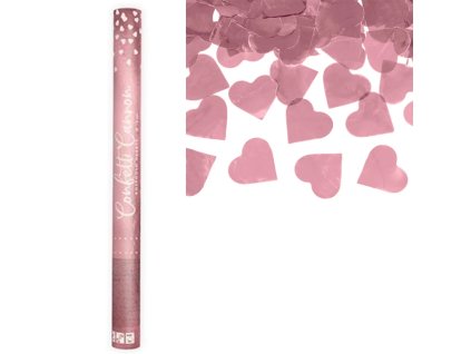0025048 vystrelovaci konfety metalicka srdicka rose gold 60 cm