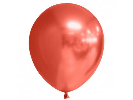 0025005 dekoracni chromovy balonek cerveno hnedy 30 cm