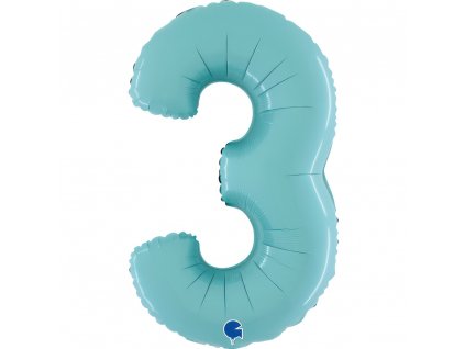 Fóliové číslice 66cm, světlé modrá 3