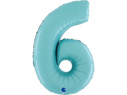 Fóliové číslice 66cm, světlé modrá 6