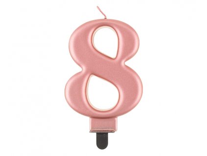 Dortová svíčka rose gold 8