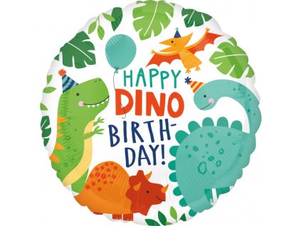 Fóliový balónek kruh 45cm, Dino HB