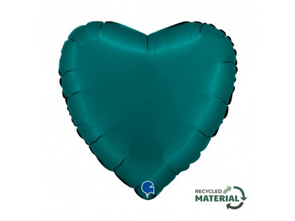180000segr heart 18inc satin emerald green b