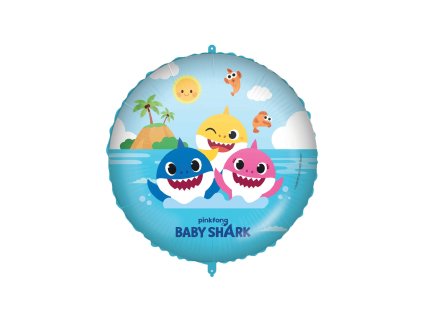 Fóliový balónek kruh 46cm, Baby Shark
