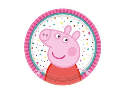 Papírové talíře Prasátko Peppa New 18cm, 8ks