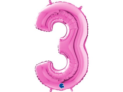 Fóliové číslice 66cm, fuchsia 3