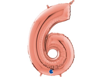 Fóliové číslice 66cm, rose gold 6