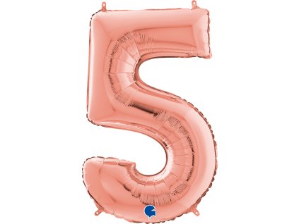 Fóliové číslice 66cm, rose gold 5