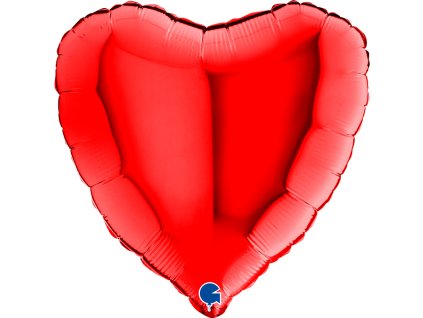 Fóliový balónek srdce 46cm, červené