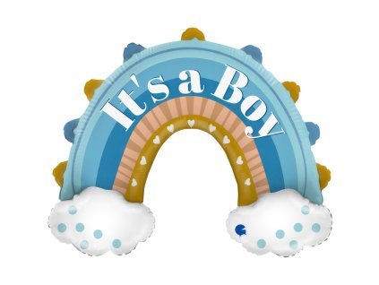 Fóliový balónek kruh 79cm, Duha Its a boy modrá