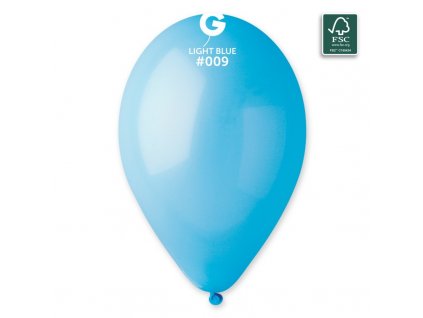 Latexový balónek 26cm, 009 světle modrý
