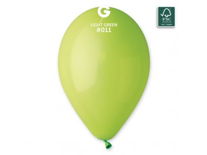 Latexový balónek 26cm, 011 světle zelený