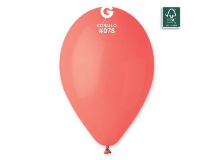 Latexový balónek 26cm, 078 korálový