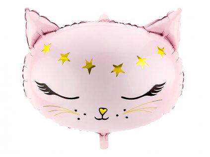 Fóliový balónek 48cm, Kočička růžová