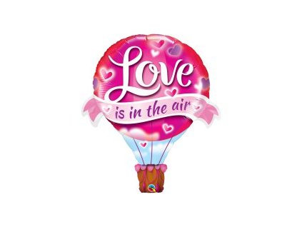 Fóliový balónek 107cm, Láska je ve vzduchu