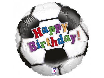 Fóliový balónek kruh 46cm, Fotbalové narozeniny