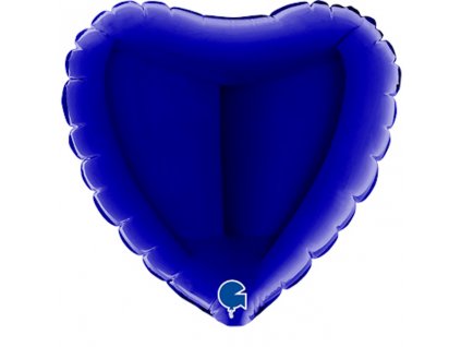 Fóliový balónek srdce 46cm, modré capri