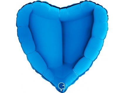 Fóliový balónek srdce 46cm, modré