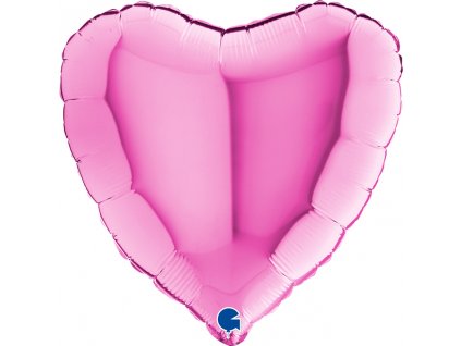 Fóliový balónek srdce 46cm, fuchsiové