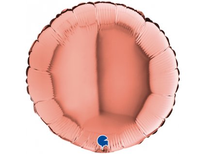 Fóliový balónek kruh 46cm, rose gold