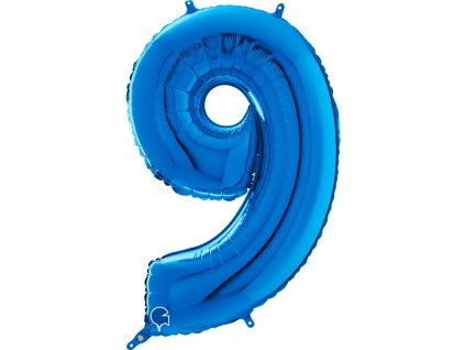 Fóliové číslice 35cm, modrá 9