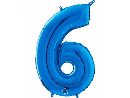 Fóliové číslice 35cm, modrá 6