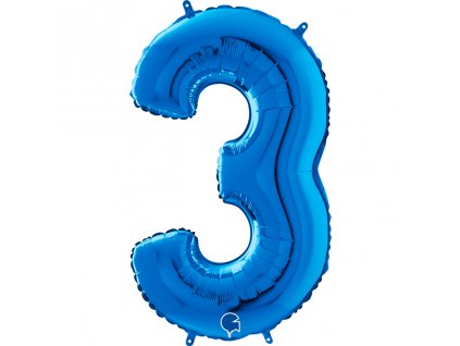Fóliové číslice 35cm, modrá 3