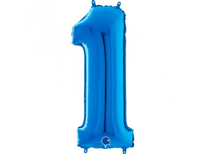 Fóliové číslice 35cm, modrá 1