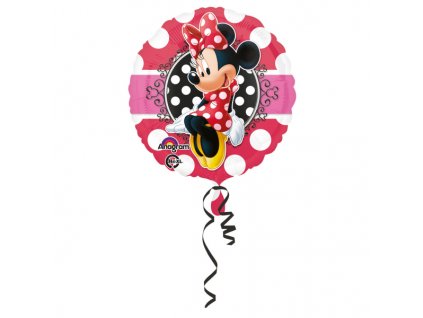 Fóliový balónek kruh 43cm, Minnie Mouse