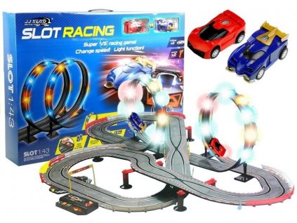 Závodní dráha Slot-Cars s LED osvětlením