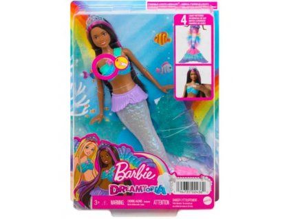 Barbie Blikající mořská panna brunetka