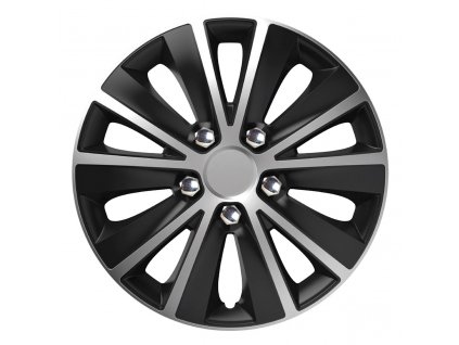 Poklice Rapide NC 16 "SILVER & BLACK (černo- stříbrná) s chromovými šrouby