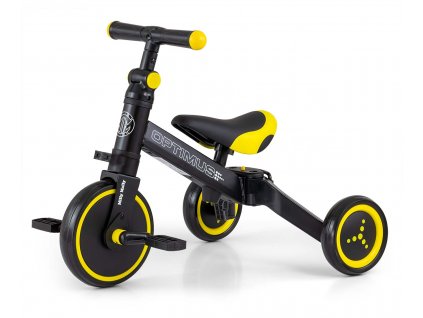 Milly Mally Dětská tříkolka 3v1 Optimus černo-žlutá