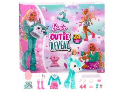 BARBIE Cutie Reveal Adventní kalendář s panenkou