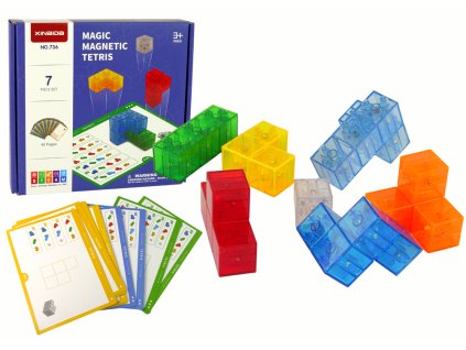 Magická magnetická kostka 7 prvků - TETRIS