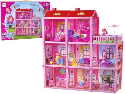 Domeček pro panenky Willa Doll Furnishings - růžový