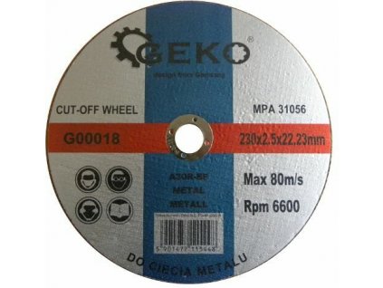 6147 rezny kotouc na ocel 230x2 5x22 2mm geko g00018