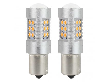 LED CANBUS 3030 24SMD 1156 BAU15S PY21W Žárovky oranžové 12V / 24V