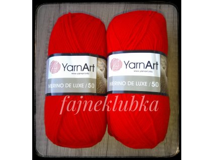 Merino de Luxe 50 156 Červená