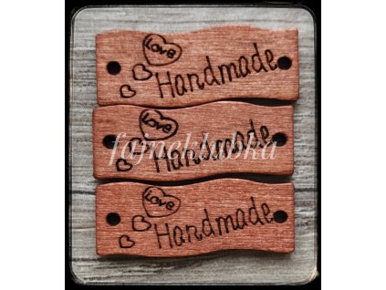 Dřevěný štítek Handmade