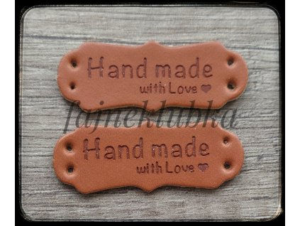 Kožený štítek Handmade II