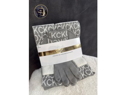 Dámský set čepice, šála a rukavice CALVIN KLEIN