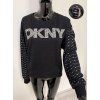 Mikina se stříbrnými druky DKNY