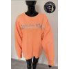 Neon lososová mikina CALVIN KLEIN