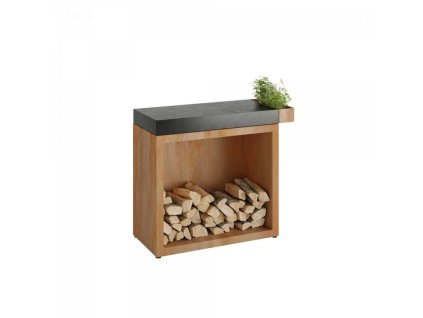 234 ofyr butcher block storage 90 corten ceramic dark grey