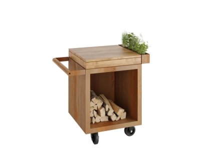 156 mise en place table corten 65 pro teak wood