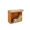 231 ofyr butcher block storage 90 corten teak wood