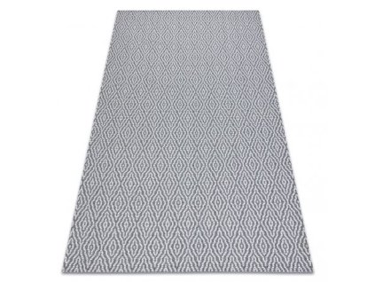 Koberec CASA ECO SISAL Boho Diamanty 22084 antracit / krémová, recyklovateľná bavlna